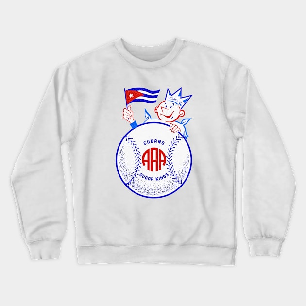 Vintage Cuban Havana Sugar Kings Baseball Crewneck Sweatshirt by LocalZonly